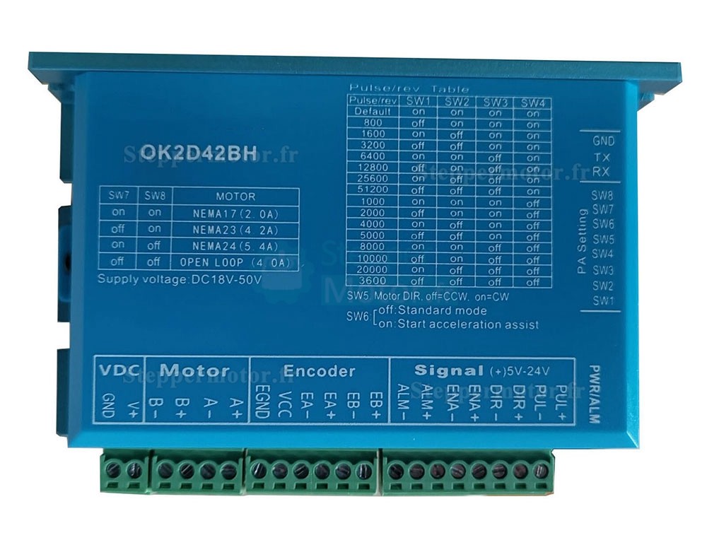 Closed Loop Stepper Driver 0~5.6A 18~70VDC for Nema 17, Nema 23, Nema 24 Stepper Motor